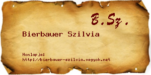 Bierbauer Szilvia névjegykártya
